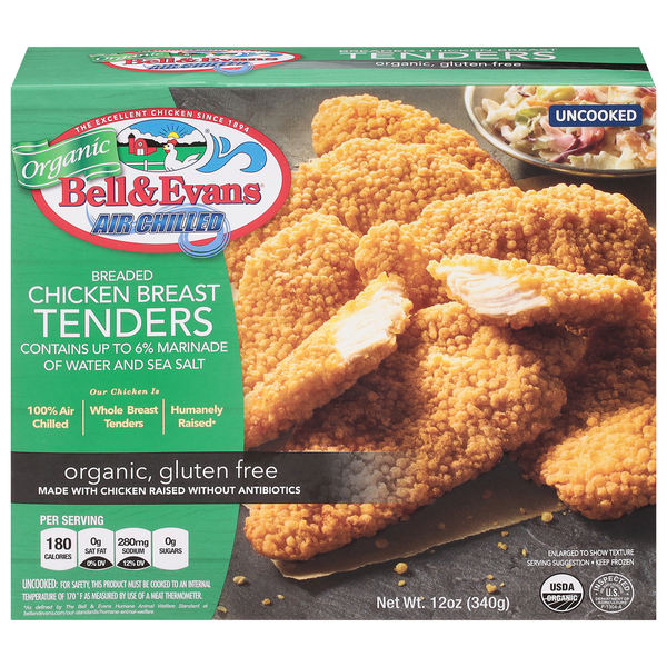 Packaged Poultry Bell & Evans Organic, Gluten-Free Breaded Chicken Tenders hero