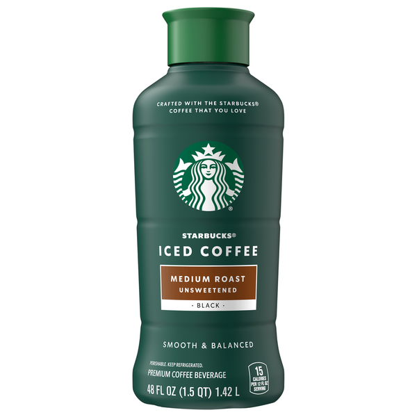 Coffee Starbucks Iced Coffee, Medium Roast, Black, Unsweetened hero