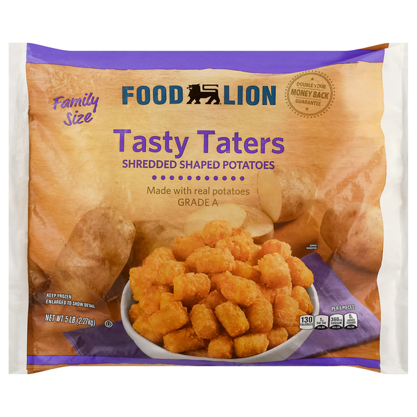 Frozen Appetizers & Sides Food Lion Potato Puffs, Tasty Taters, Shredded, Bag hero