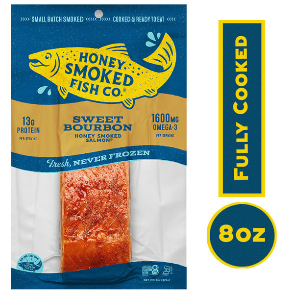 Seafood Counter Honey Smoked Fish Co. Sweet Bourbon Honey Smoked Salmon hero