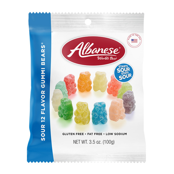 Albanese Sour 12 Flavor Gummi Bears hero