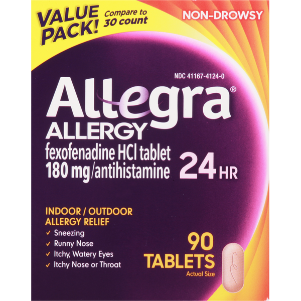 Allergy & Sinus Allegra Allergy Relief, 180 mg, Tablets, Value Pack hero