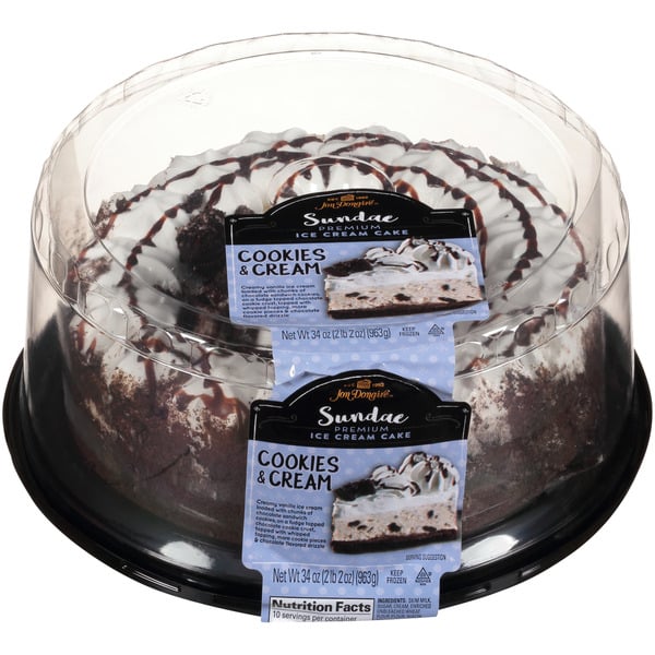 Bakery Desserts Jon Donaire Sundae Cookies & Cream Premium Ice Cream Cake hero