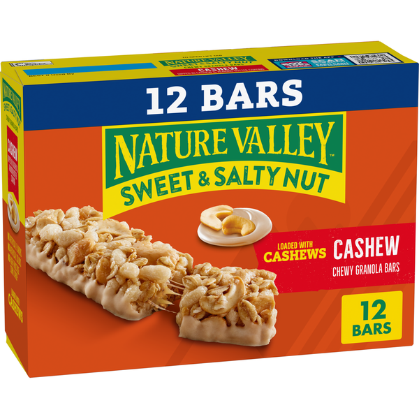 Energy & Granola Bars Nature Valley Cashew Sweet and Salty Nut Chewy Granola Bars hero