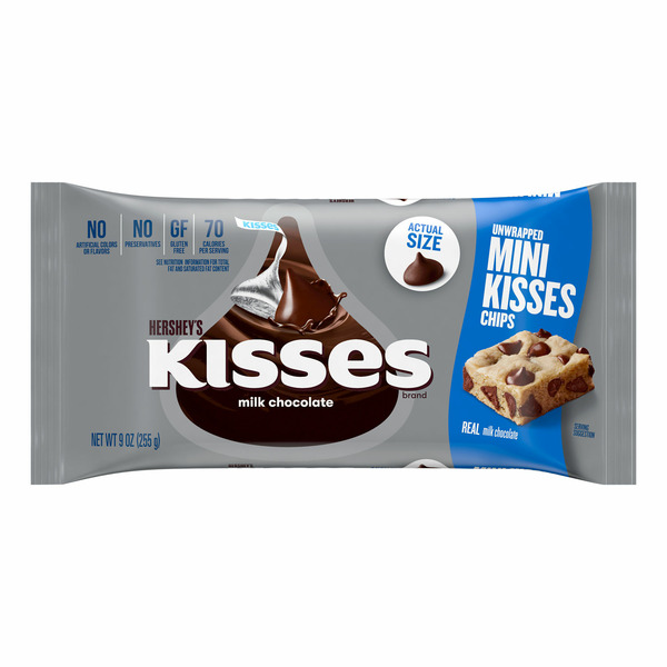 Baking Ingredients Hershey's Kisses Milk Chocolate Unwrapped Mini Halloween Baking Chips hero