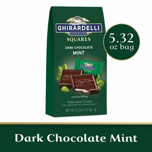 Candy & Chocolate Ghirardelli Dark Chocolate Mint Squares hero