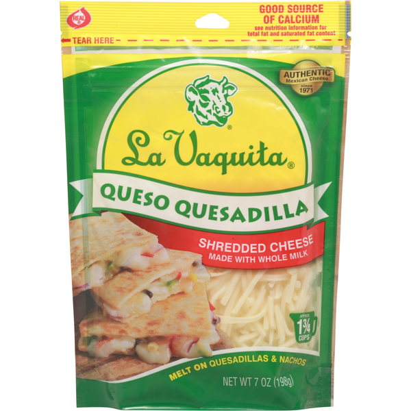 Packaged Cheese La Vaquita Shredded Cheese, Queso Quesadilla hero