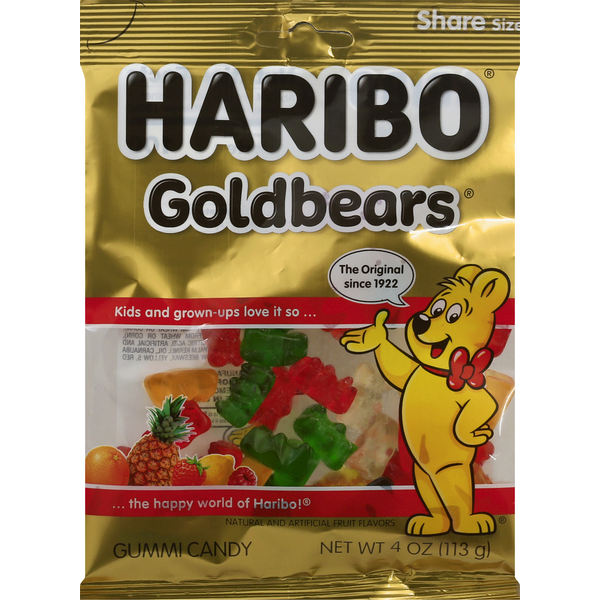 Fruit & Vegetable Snacks HARIBO Gummi Candy, Goldbears, Share Size hero