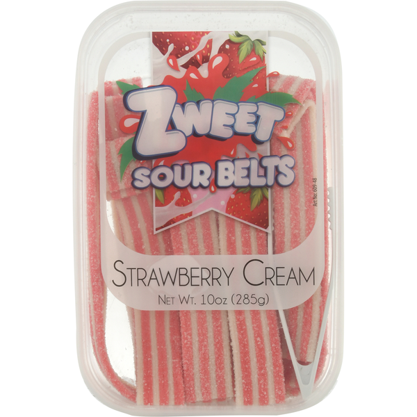 Candy & Chocolate Zweet Sour Belts, Strawberry Cream hero