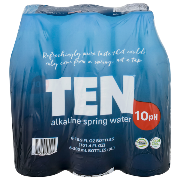 Water, Seltzer & Sparkling Water TEN Spring Water, Alkaline, 10 pH hero