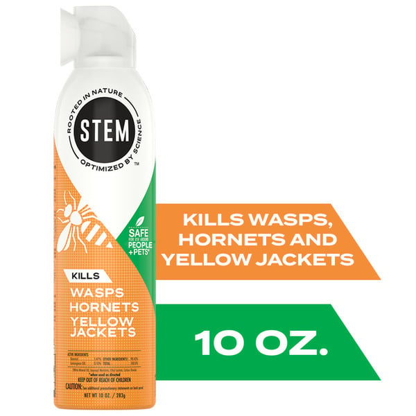 Pest Control Stem Kills Wasps, Hornets and Yellow Jackets Bug Spray, plant-based active ingredient hero