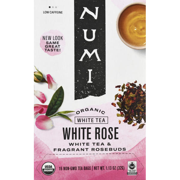 Tea Numi White Tea, Organic, White Rose, Tea Bags hero