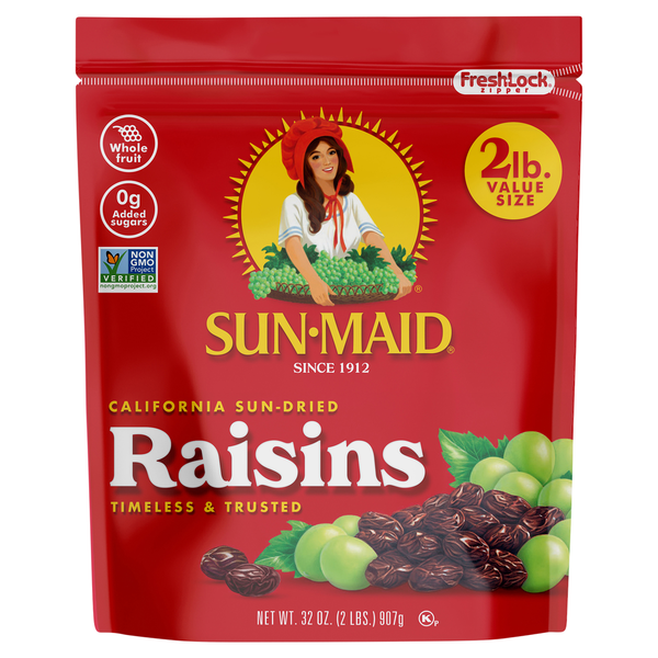 Canned Fruit & Applesauce Sun-Maid California Sun-Dried Raisins - Resealable Stand-Up Bag hero