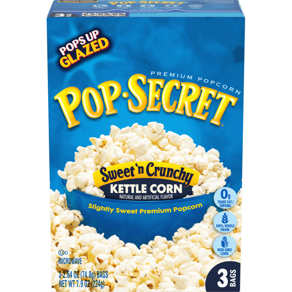 Popcorn & Jerky Pop Secret Sweet 'n Crunchy Kettle Corn Microwave Popcorn hero