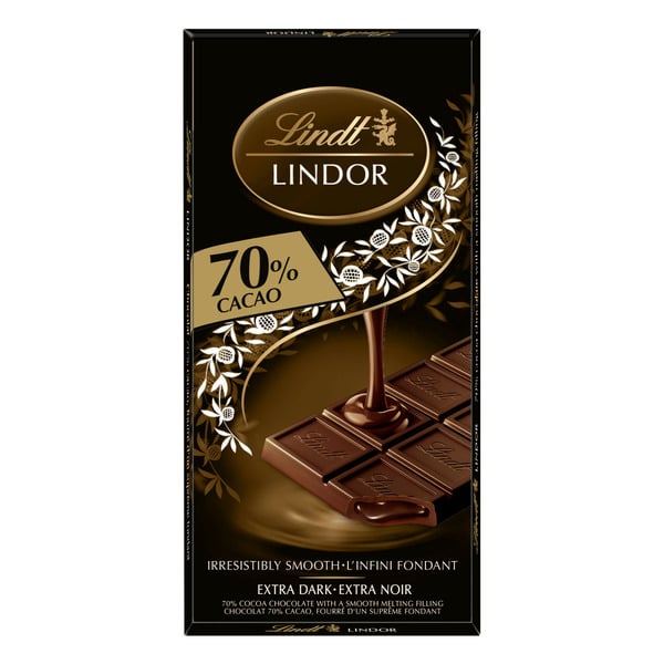 Candy & Chocolate Lindt 70% Cacao Dark Chocolate Bar, 100 Grams hero