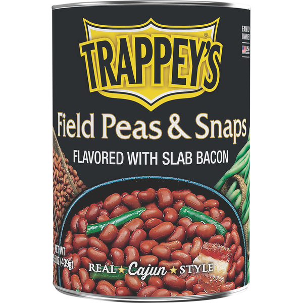 Canned & Jarred Vegetables Trappey's Field Peas & Snaps, Flavored with Slab Bacon hero