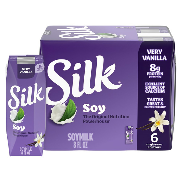 Soy & Lactose-Free Silk Aseptic Very Vanilla Soy Milk, Shelf Stable, Dairy Free, Lactose Free hero