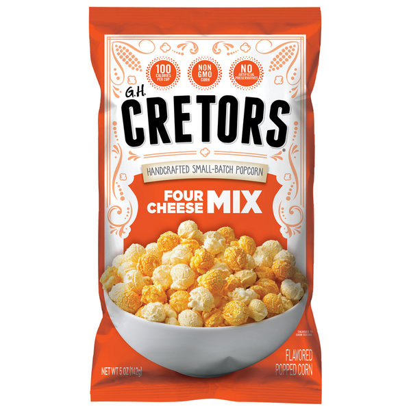 Popcorn & Jerky GH Cretors Flavored Popped Corn, Four Cheese Mix hero