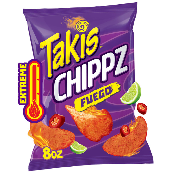 Chips & Pretzels Takis Chippz Fuego Thin-Cut Potato Chips Bag hero