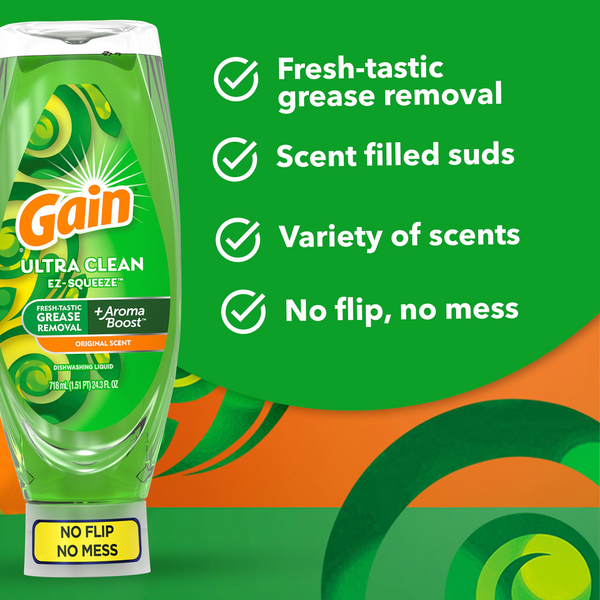 Gain Original outlet Dishwashing Liquid Soap 8 Fl Oz Lot of 10