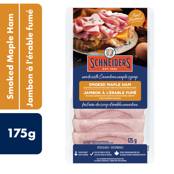 Lunch Meat Schneiders Maple Smoked Ham Slices hero