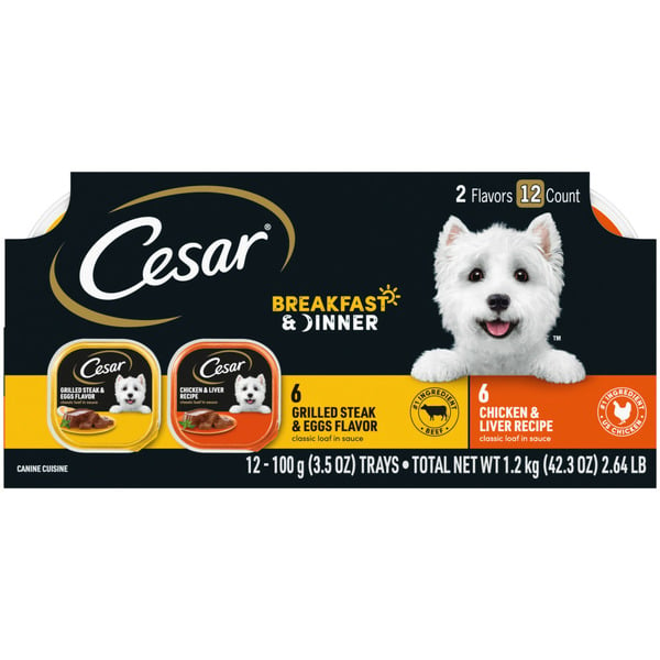 Dog Food Cesar Breakfast & Dinner Wet Dog Food Variety Pack hero