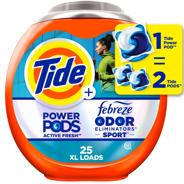 Laundry Tide Power Pods Laundry Detergent with Febreze Sport hero