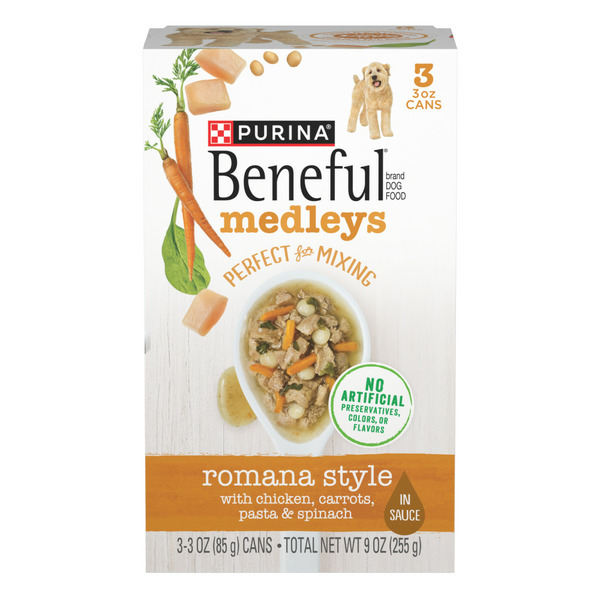 Dog Food & Care Purina Beneful Wet Dog Food, Medleys Romana Style With Chicken in Sauce hero