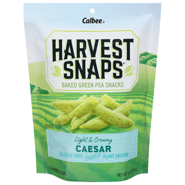 Chips & Pretzels Harvest Snaps Snack Salad Baked Snapea Crisps, Caesar hero