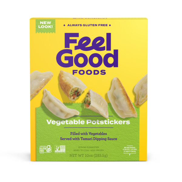 Frozen Appetizers & Sides Feel Good Foods Gluten-Free Vegetable Potsticker Dumplings hero