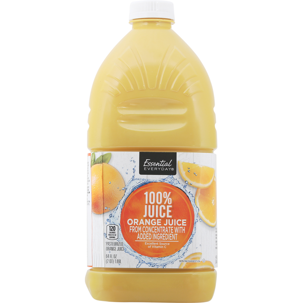 Juice & Nectars Essential Everyday 100% Juice, Orange Juice hero