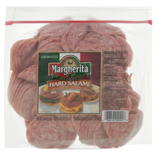 Specialty Packaged Deli Meats Margherita Sliced Hard Salami hero