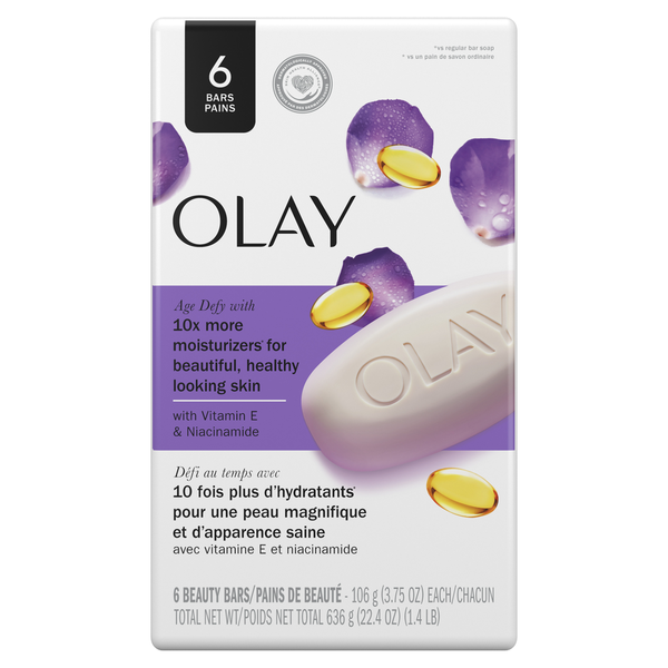 Body Lotions & Soap Olay Age Defying Bar Soap with Vitamin E and Vitamin B3 Complex Beauty Bars hero