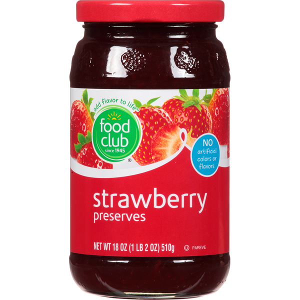 Spreads Food Club Preserves, Strawberry hero