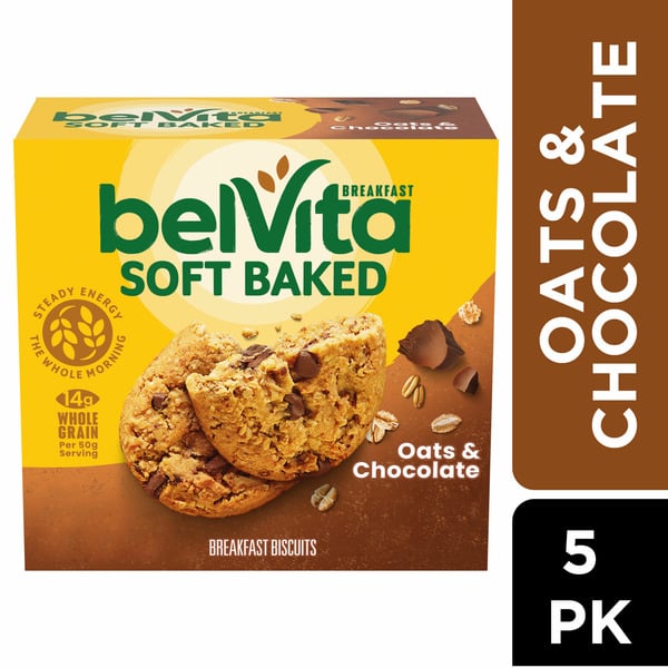 Breakfast Bars & Pastries belVita Breakfast Oats & Chocolate Breakfast Biscuits hero