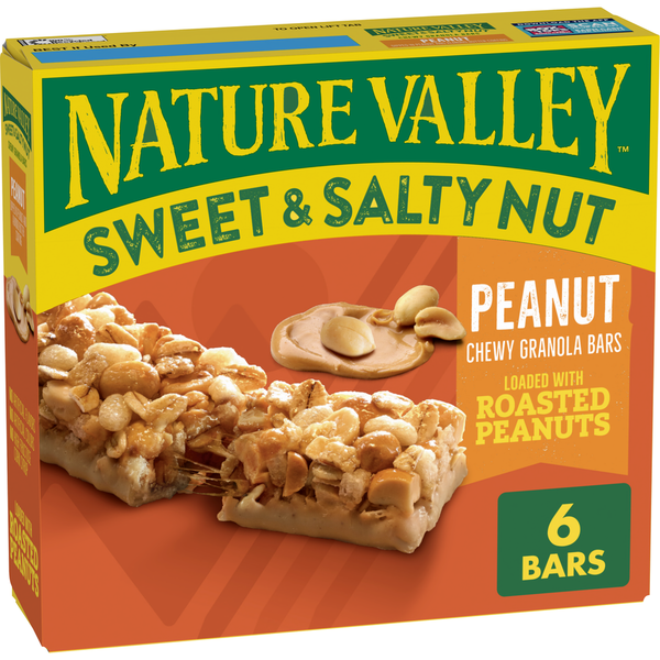 Breakfast Bars & Pastries Nature Valley Peanut Sweet and Salty Nut Chewy Granola Bars hero