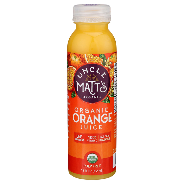 Refrigerated Uncle Matt's Organic Pulp Free, Orange Juice hero