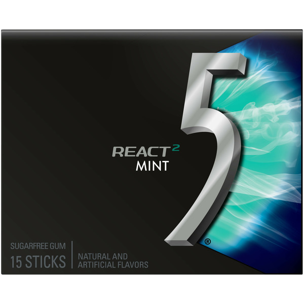 Mint & Gum 5 GUM React Mint Sugar Free Chewing Gum Pack hero