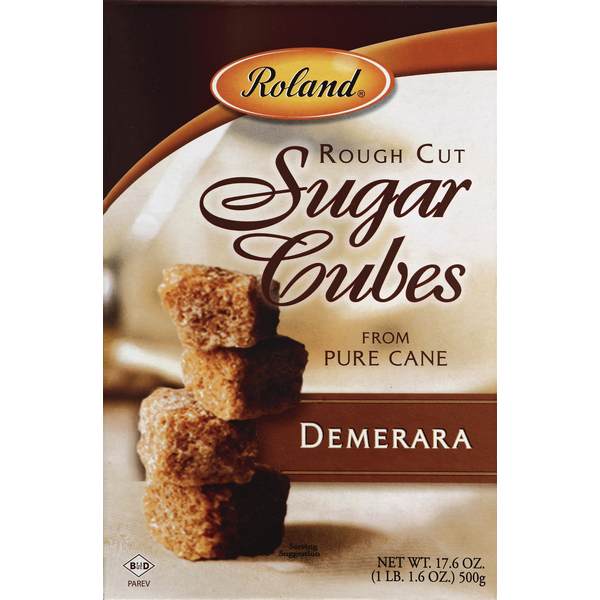 Baking Ingredients Roland Foods Rough Cut Sugar Cubes, Demerara hero