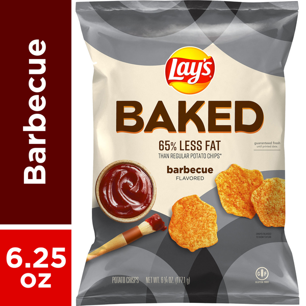 Chips & Pretzels Lay's Baked Potato Crisps, Barbecue Flavored hero