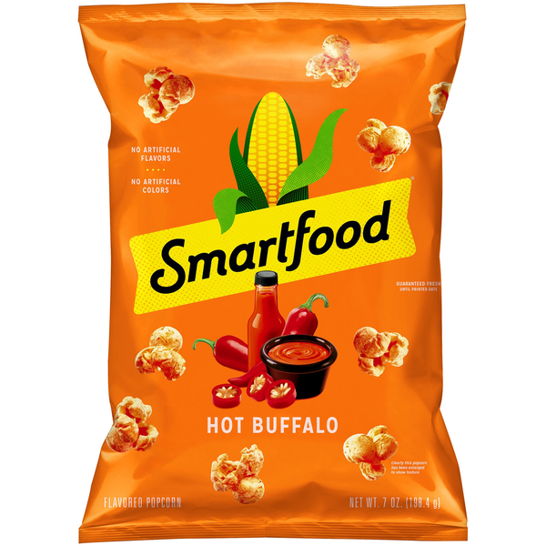 Popcorn & Jerky Smartfood Hot Buffalo Flavored Popcorn hero