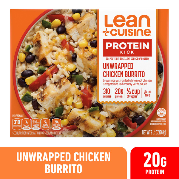 Lean Cuisine Frozen Meal Unwrapped Burrito hero