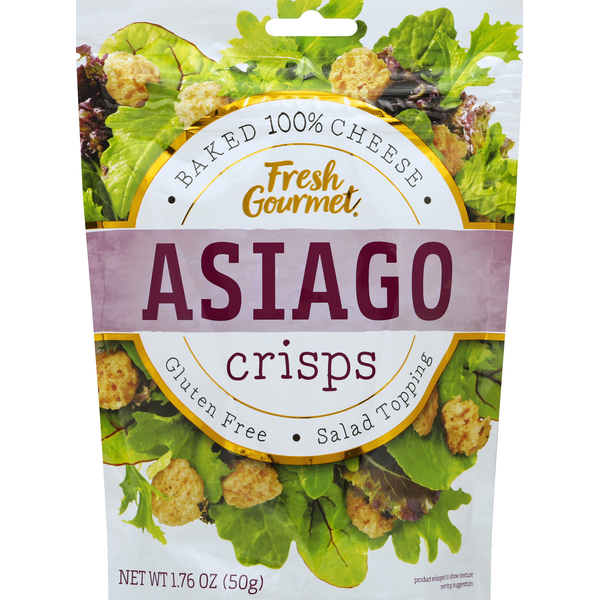 Crackers Fresh Gourmet Crisps, Asiago hero