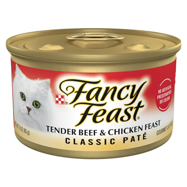 Cat Food & Care Purina Fancy Feast Tender Beef and Chicken Feast Classic Grain Free Wet Cat Food Pate hero