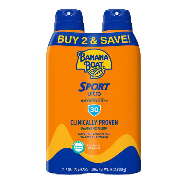 Banana Boat Clean Sunscreen Spray, Ultra, Sport, Broad Spectrum SPF 30 hero