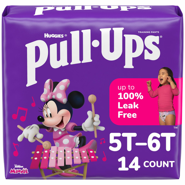 Diapers & Wipes Pull-Ups Girls' Potty Training Pants, 5T-6T (46+ lbs) hero