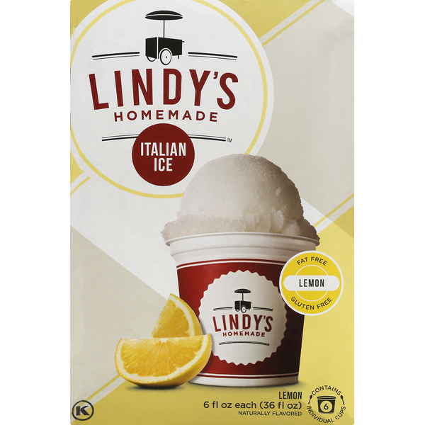 Ice Cream & Ice Lindys Premium Italian Ice Lemon hero