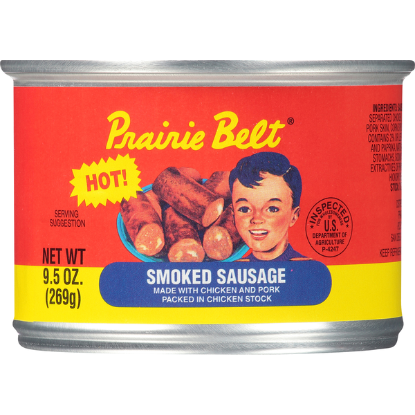 Canned Meat & Seafood PRAIRIE BELT Hot! Smoked Sausage hero