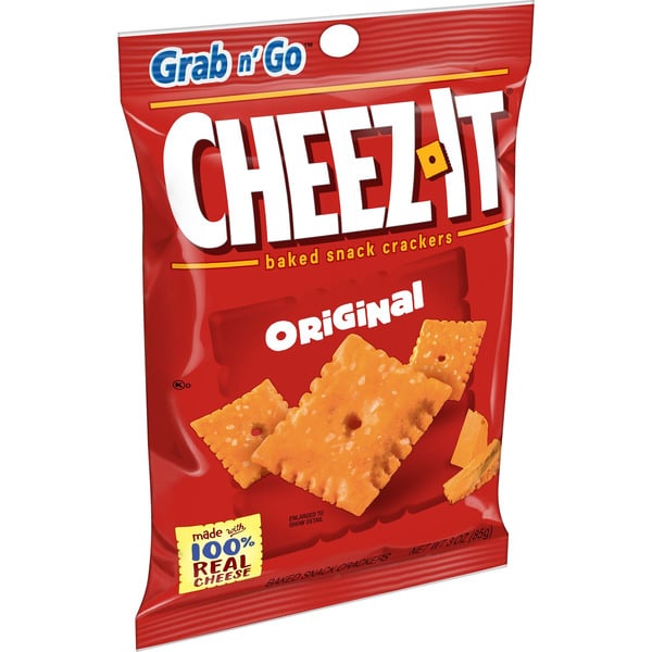 Snacks Cheez-It Cheese Crackers, Baked Snack Crackers, Original hero