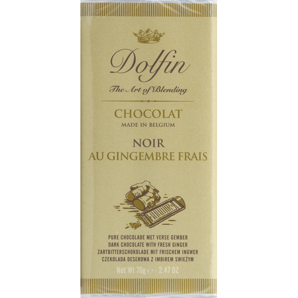 Candy & Chocolate Dolfin Dark Chocolate, with Fresh Ginger hero